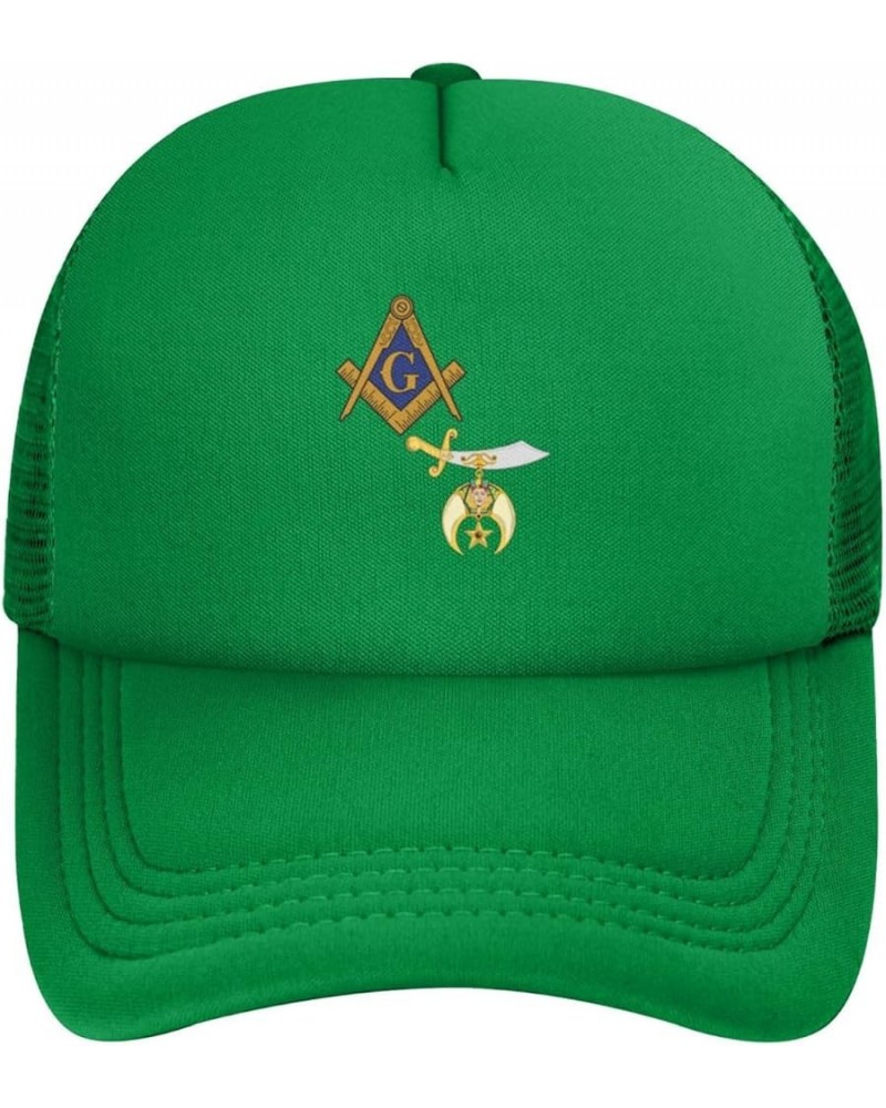 Mason Shriner Split Masonic Shrine Noble Gift Trucker Hat Women Mesh Baseball Cap Sun Hat Men Dad Hat Black Green $10.70 Base...