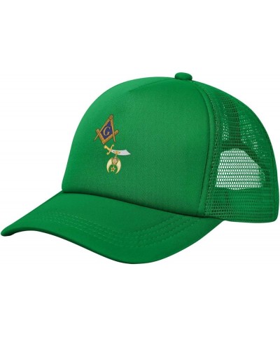 Mason Shriner Split Masonic Shrine Noble Gift Trucker Hat Women Mesh Baseball Cap Sun Hat Men Dad Hat Black Green $10.70 Base...