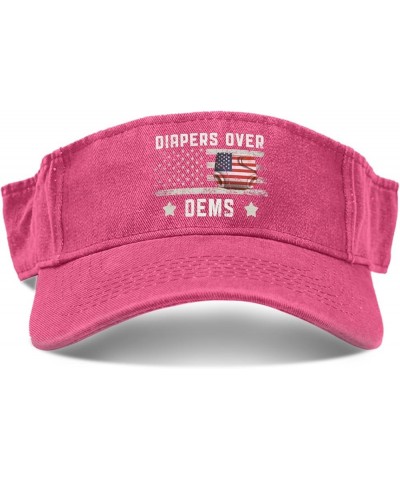 Diapers Over dems Hats Sun Visor for Adult Baseball Hats Stylish Visor Pink $9.44 Visors