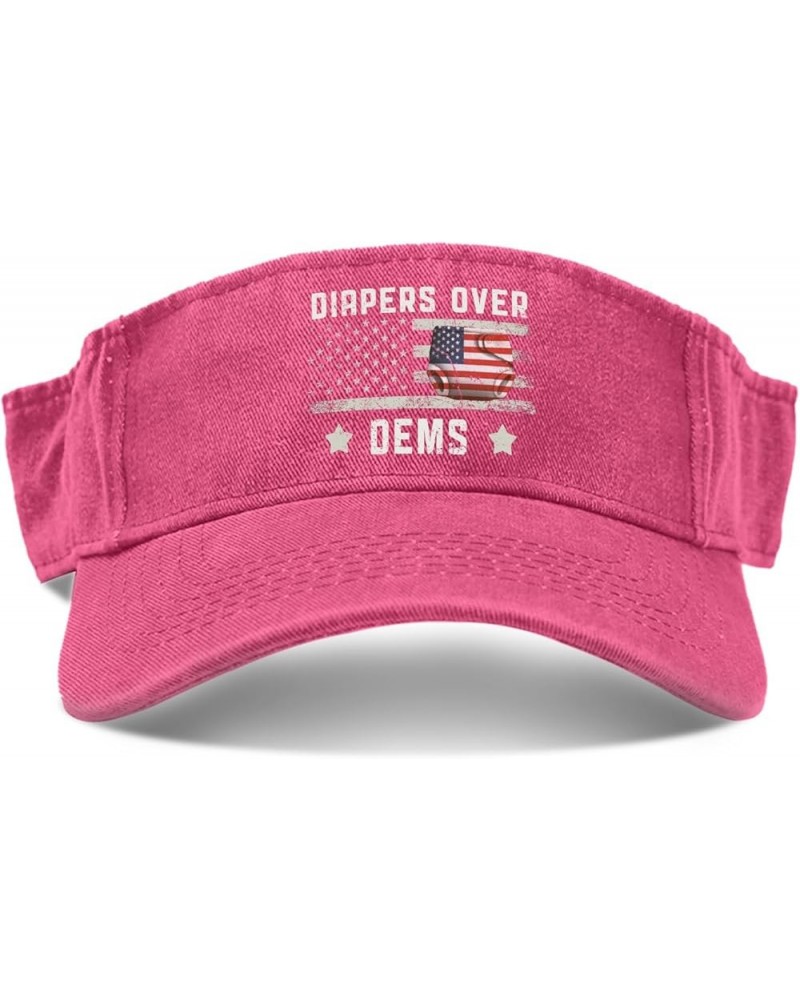 Diapers Over dems Hats Sun Visor for Adult Baseball Hats Stylish Visor Pink $9.44 Visors