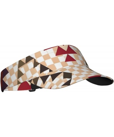 Geometric Vector Patterned Adult Sunscreen Visor Cap - Stylish and Adjustable Sun Protection Hat for Men and Women Geometric ...