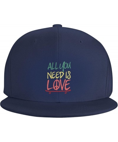 Men Women Adjustable Baseball Caps, All You Need is Love Skateboard Unisex Plain Hats Vintage Trucker Dad Cap Black Navy Blue...