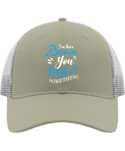 I'm Here Because You Broke Something Cap Women's hat Apricot Hats for Men Baseball Cap Gifts for Dad Baseball Hat Apricot $9....