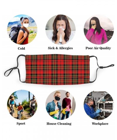 Clan Brodie Tartan Reusable Face Mask with Replaceable Filter Activated Carbon Dust Mask with Two Filters $10.05 Balaclavas