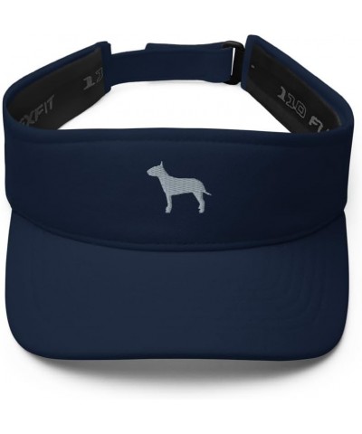 Bull Terrier Visor, Embroidered Unisex Visor hat, Bull Terrier Gifts, Design 1. Navy $15.38 Visors