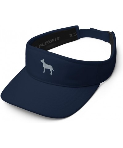 Bull Terrier Visor, Embroidered Unisex Visor hat, Bull Terrier Gifts, Design 1. Navy $15.38 Visors