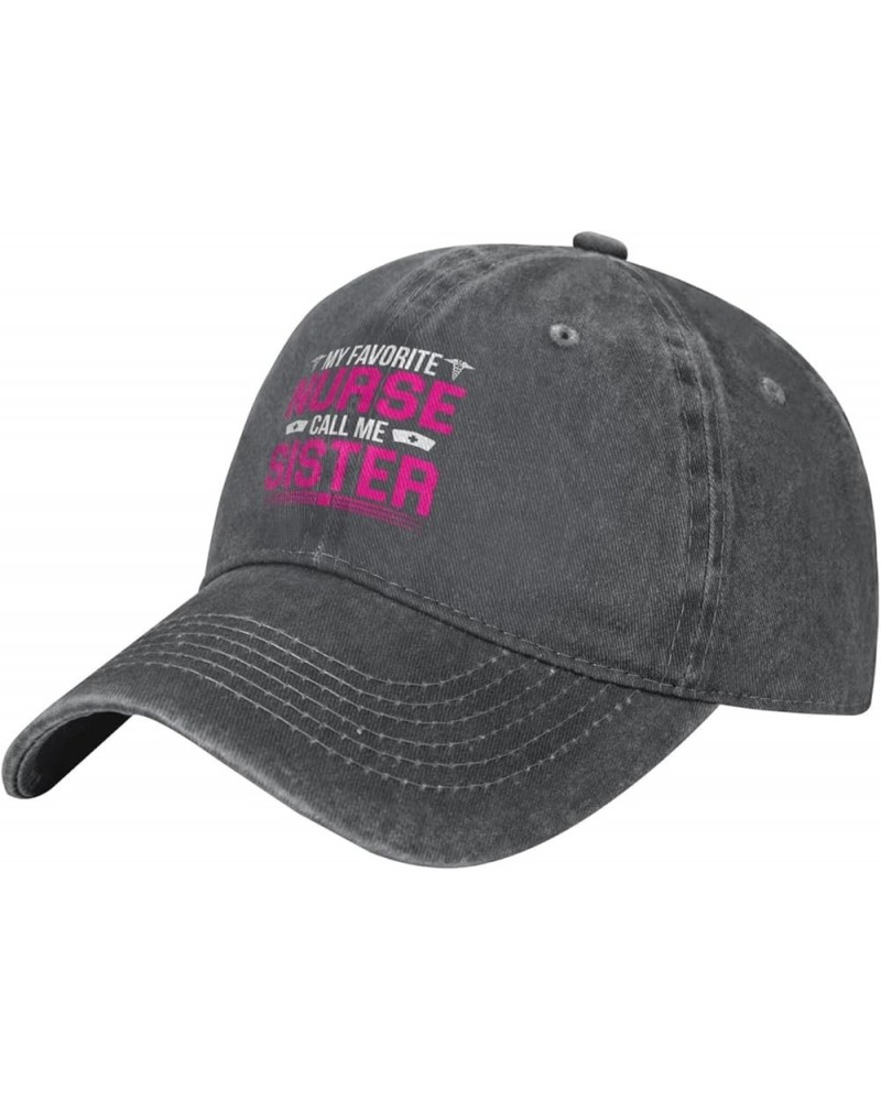 My Favorite Nurse Call Me Sister Vintage Baseball Cap Women Men Trucker Caps Golf Dad Hats Deep Heather $11.16 Cowboy Hats