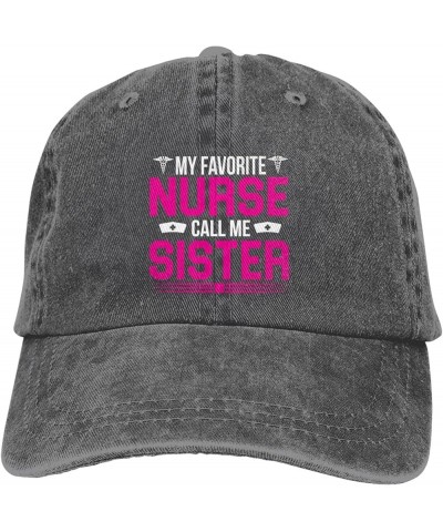 My Favorite Nurse Call Me Sister Vintage Baseball Cap Women Men Trucker Caps Golf Dad Hats Deep Heather $11.16 Cowboy Hats