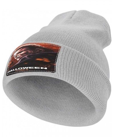 Fashion Warm Hat Halloween Michael Myers Stretchy Cap Hedging Cap Casual Cap for Men Women Beanie Hat Light Gray-style-5 $12....