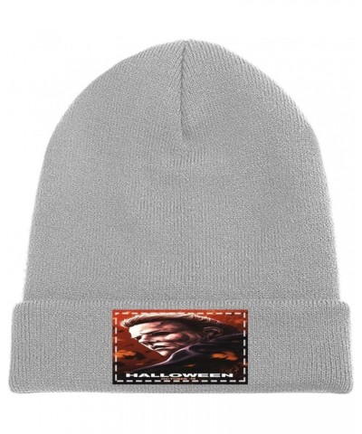 Fashion Warm Hat Halloween Michael Myers Stretchy Cap Hedging Cap Casual Cap for Men Women Beanie Hat Light Gray-style-5 $12....