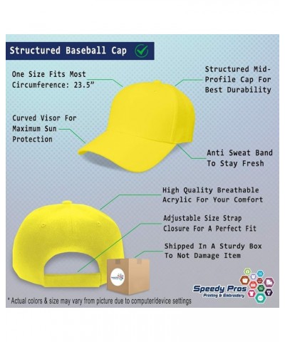 Baseball Cap Marketing Manager Marketer Acrylic Advertising Dad Hats for Men and Women Yellow Design Only $14.84 Baseball Caps