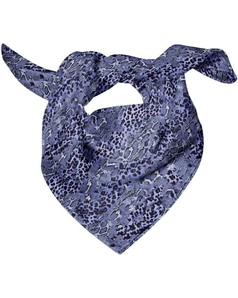 Pure Silk Printed Scarf Dupatta Head Neck Wrap Bandanas For Women Bluish Violet2 $21.27 Scarves