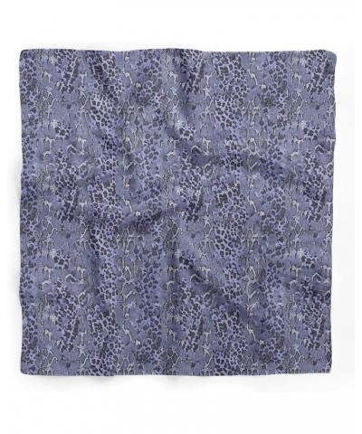 Pure Silk Printed Scarf Dupatta Head Neck Wrap Bandanas For Women Bluish Violet2 $21.27 Scarves