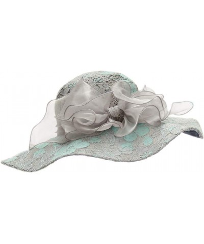 Women Tea Party Church Cocktail Fascinator Hats Black Church Hats Green Wedding Bowler Hats 7-blue $9.53 Sun Hats