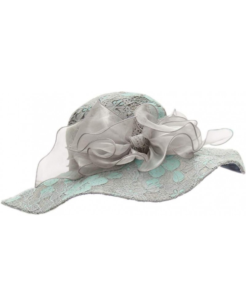 Women Tea Party Church Cocktail Fascinator Hats Black Church Hats Green Wedding Bowler Hats 7-blue $9.53 Sun Hats