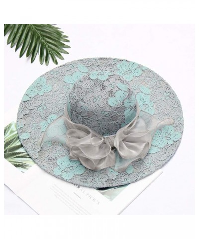 Women Tea Party Church Cocktail Fascinator Hats Black Church Hats Green Wedding Bowler Hats 7-blue $9.53 Sun Hats