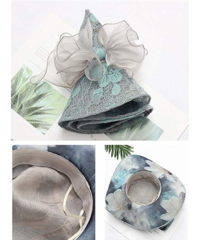 Women Tea Party Church Cocktail Fascinator Hats Black Church Hats Green Wedding Bowler Hats 7-blue $9.53 Sun Hats