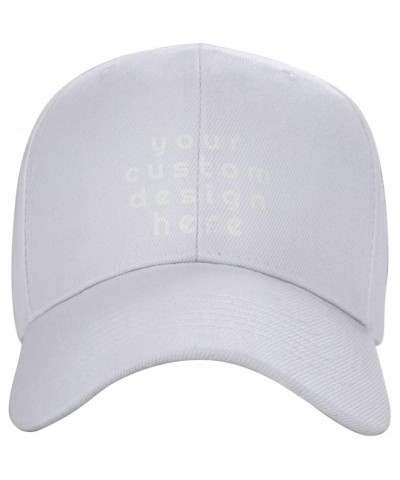 Custom Hats for Men Add Your Logo Text or Photo Hats White $8.05 Baseball Caps