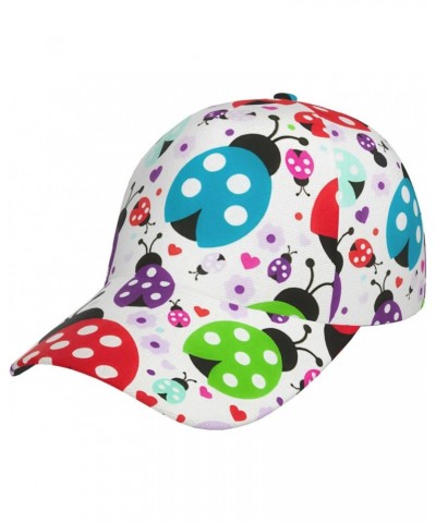 Ladybug Flowers Pattern Printing Unisex Baseball Cap Adjustable Golf Dad Hat for Outdoor Running Workouts All Seasons Black $...