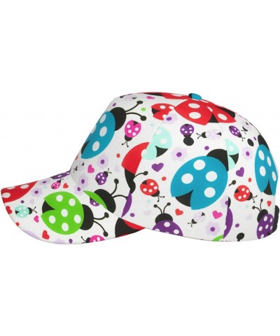 Ladybug Flowers Pattern Printing Unisex Baseball Cap Adjustable Golf Dad Hat for Outdoor Running Workouts All Seasons Black $...