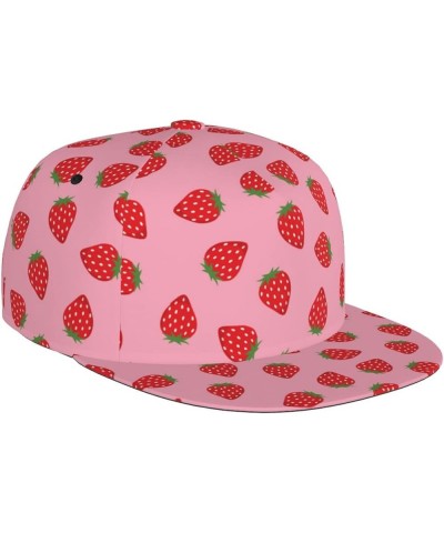 Strawberry Baseball Cap Cute Hat Fashion Flat Bill Brim Adjustable Hats Cute Cap for Women Girls Strawberry 06 $11.49 Basebal...