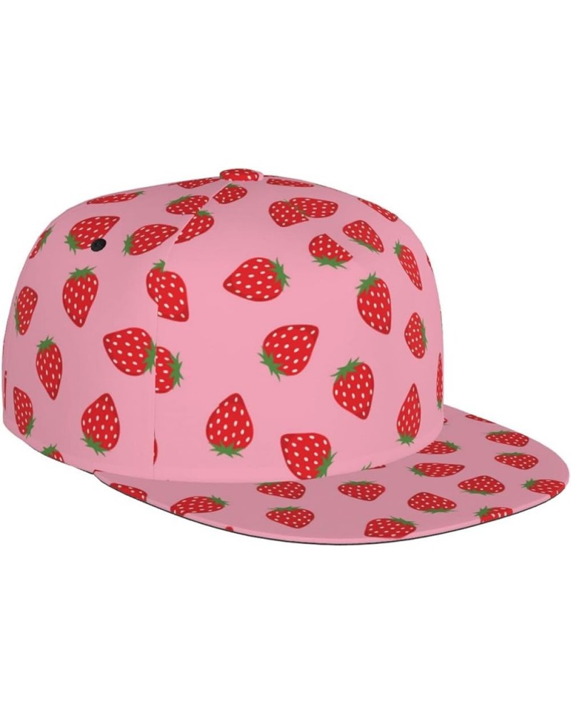 Strawberry Baseball Cap Cute Hat Fashion Flat Bill Brim Adjustable Hats Cute Cap for Women Girls Strawberry 06 $11.49 Basebal...