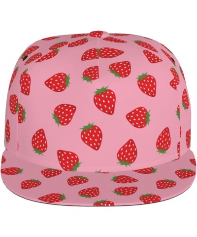 Strawberry Baseball Cap Cute Hat Fashion Flat Bill Brim Adjustable Hats Cute Cap for Women Girls Strawberry 06 $11.49 Basebal...