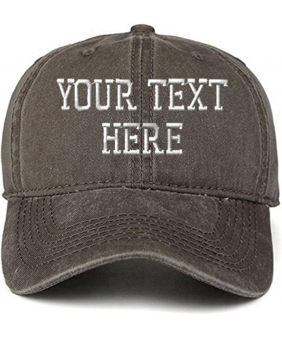 Custom Embroidered Baseball Hat Personalized Adjustable Cowboy Cap Add Your Text Coffee $12.74 Baseball Caps