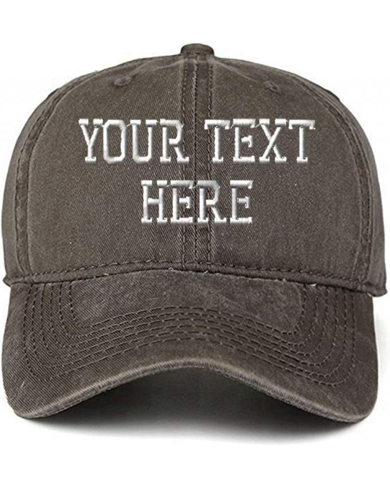 Custom Embroidered Baseball Hat Personalized Adjustable Cowboy Cap Add Your Text Coffee $12.74 Baseball Caps