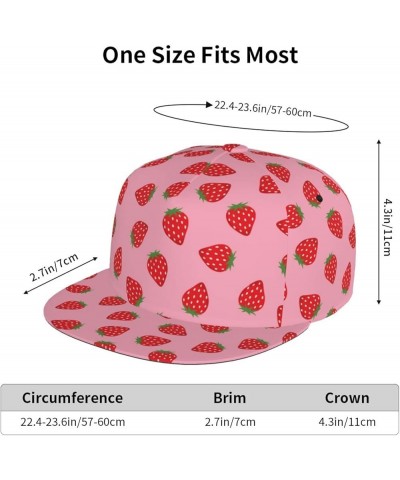 Strawberry Baseball Cap Cute Hat Fashion Flat Bill Brim Adjustable Hats Cute Cap for Women Girls Strawberry 06 $11.49 Basebal...