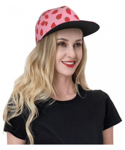 Strawberry Baseball Cap Cute Hat Fashion Flat Bill Brim Adjustable Hats Cute Cap for Women Girls Strawberry 06 $11.49 Basebal...