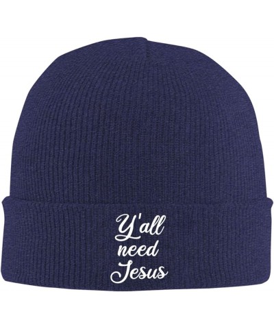 Y'all Need Jesus Gifts Beanie Hat Women Winter Warm Hats Men Knit Slouchy Skull Cap Knitted Hat Hedging Hat Black Navy Blue $...