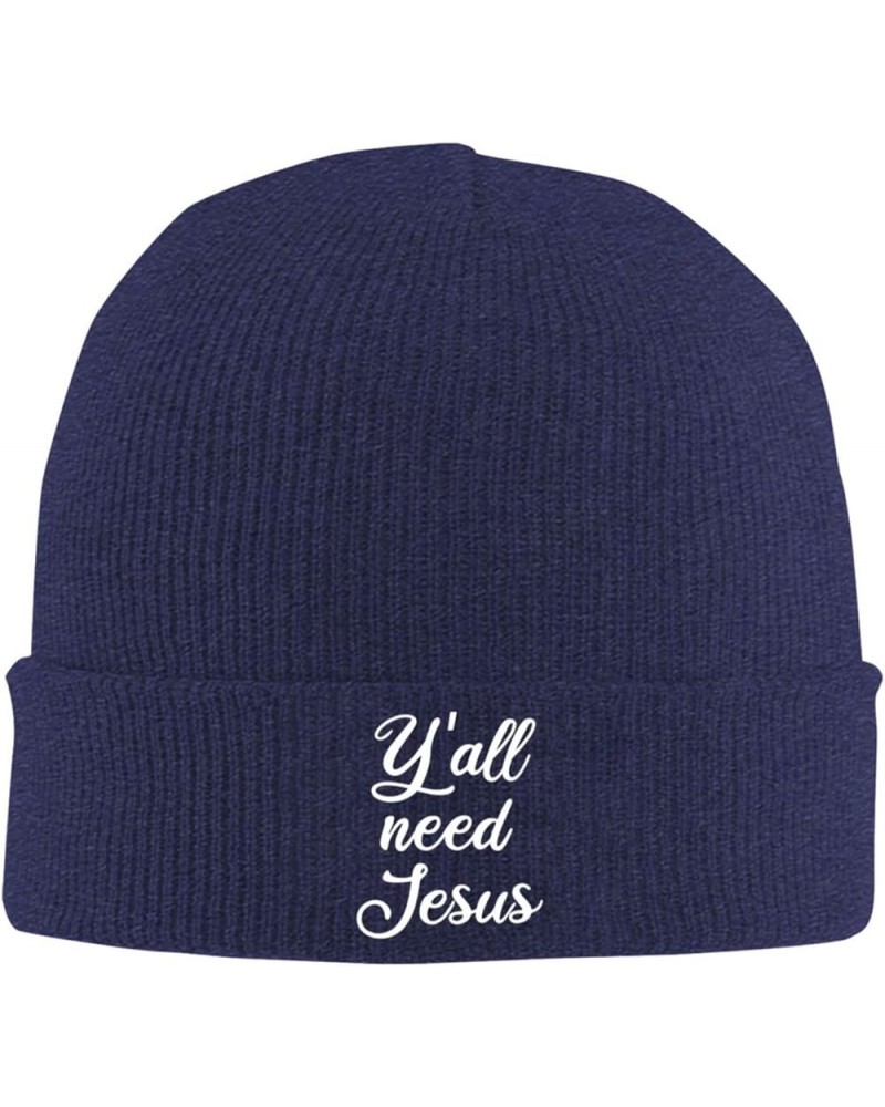 Y'all Need Jesus Gifts Beanie Hat Women Winter Warm Hats Men Knit Slouchy Skull Cap Knitted Hat Hedging Hat Black Navy Blue $...