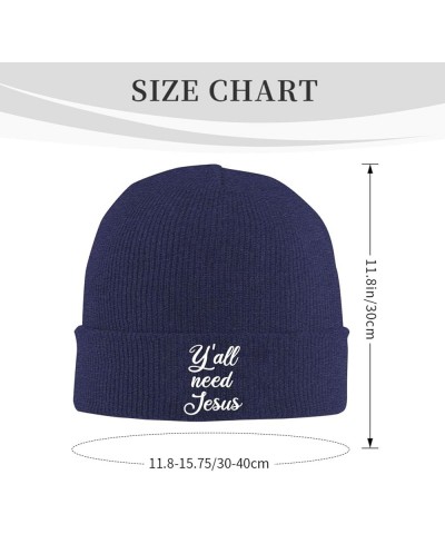 Y'all Need Jesus Gifts Beanie Hat Women Winter Warm Hats Men Knit Slouchy Skull Cap Knitted Hat Hedging Hat Black Navy Blue $...