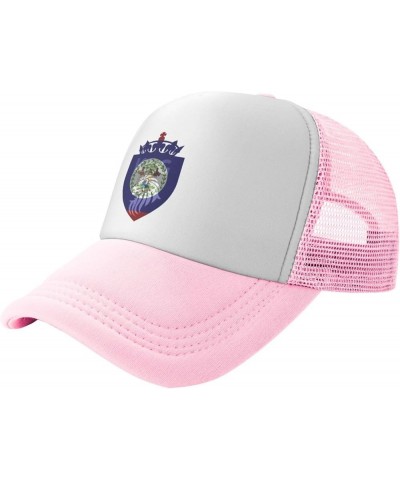 Vintage Crown Lion Belize Flag Mesh Baseball Cap Hat for Men Women Pink $9.02 Baseball Caps