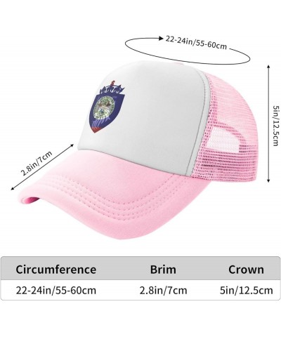 Vintage Crown Lion Belize Flag Mesh Baseball Cap Hat for Men Women Pink $9.02 Baseball Caps