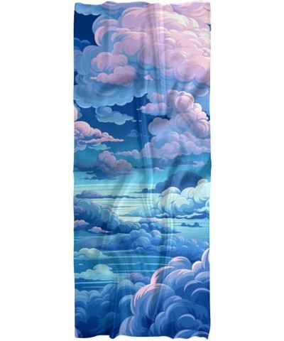 Women's Chiffon Scarf Lightweight Scarves Cartoon Cloud City Scarfs Shawl for Ladies and Girls Multicolor 2 $12.47 Scarves