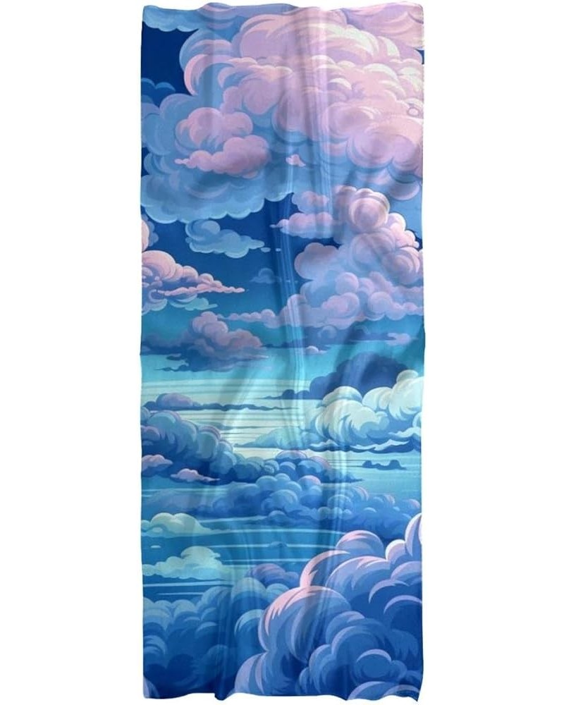 Women's Chiffon Scarf Lightweight Scarves Cartoon Cloud City Scarfs Shawl for Ladies and Girls Multicolor 2 $12.47 Scarves