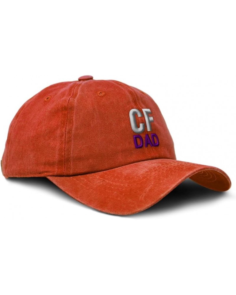 Soft Washed Baseball Cap Cf Dad Cotton Dad Hats for Men & Women Orange $14.55 Baseball Caps