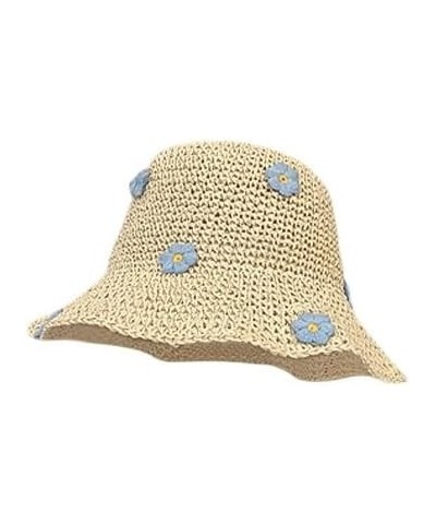 Womens Wide Brim Straw Hat Fedora Summer Beach Sun Hat Fashion Straw Hat for Women Casual Outdoor Vacation Hat Lace Pearl $14...