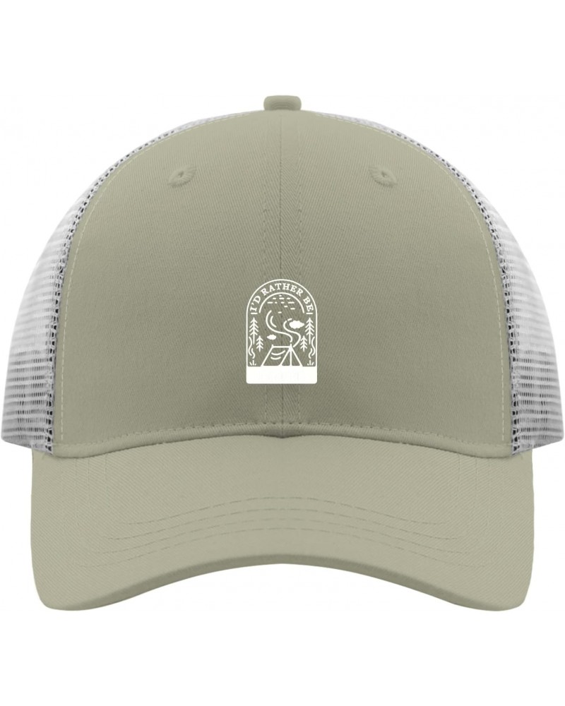 I'd Rather Be Camping... Caps Mom Hat Apricot Hiking Hat Women Gifts for Men Beach Hat $9.65 Sun Hats