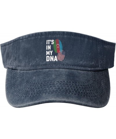 Azerbaijan It's in My DNA Sun Hat Sun Visor Hats for Women Men Baseball Cap Golf Hats Navy Blue $14.20 Visors