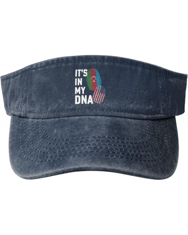 Azerbaijan It's in My DNA Sun Hat Sun Visor Hats for Women Men Baseball Cap Golf Hats Navy Blue $14.20 Visors