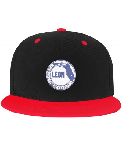 Seal of Leon County, Florida Baseball Cap for Men Women Snapback Hat Adjustable Flat Bill Hats Red $11.62 Baseball Caps