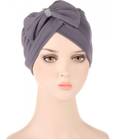 Ladies Fall Head Scarf Womens Large Elastic Solid Comfort Flat Hat Monochrome Fashion Headband Hat Womens Hat Greyy75 One Siz...