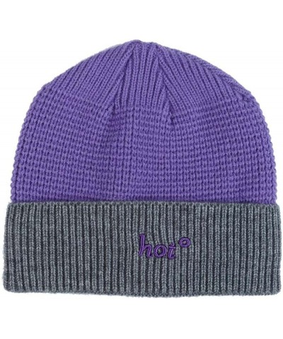 Winter Hat Warm Chunky Cable Knit Hats Soft Thick Cute Knitted Cap for Cold Weather Ski Cap Artist Fashion B-purple $10.04 Sk...