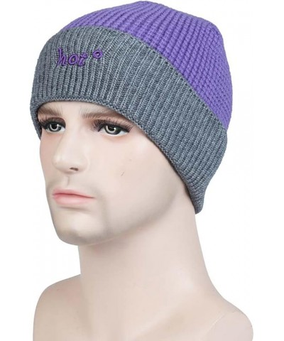 Winter Hat Warm Chunky Cable Knit Hats Soft Thick Cute Knitted Cap for Cold Weather Ski Cap Artist Fashion B-purple $10.04 Sk...