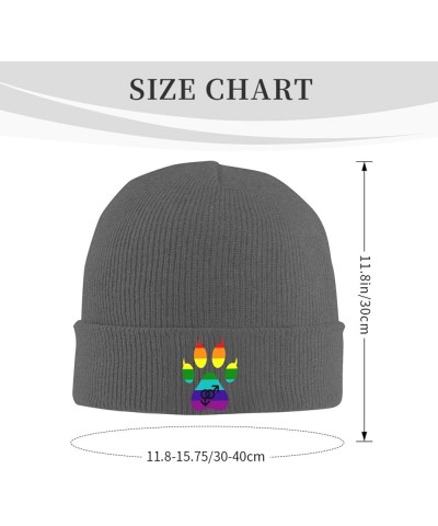 Gay Furry Pride Cozy Knitted Hat for Winter - Warm Comfort Black Deep Heather $11.41 Skullies & Beanies