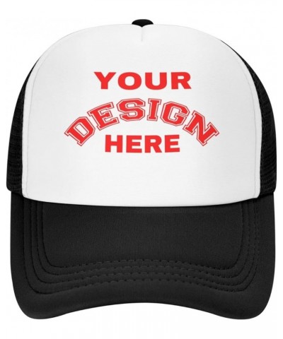 Custom Hat Add Your Custom,Custom Logo Caps,Custom Hat Design Your Own Classic Mens Womens Trucker Hats Black $9.79 Baseball ...