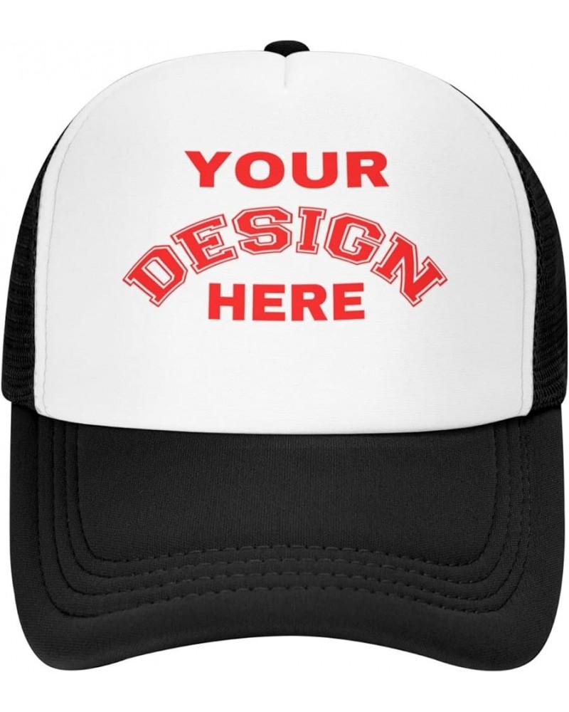 Custom Hat Add Your Custom,Custom Logo Caps,Custom Hat Design Your Own Classic Mens Womens Trucker Hats Black $9.79 Baseball ...